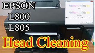 epson l805 head cleaning [upl. by Florette]