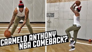 Carmelo Anthony WORKOUT NBA Comeback [upl. by Ramak645]