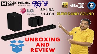 LG SP11RA Soundbar  Unboxing amp Review in Hindi  LG SP11RA Hindi Review  LG Best Premium Soundbar [upl. by Anaes]