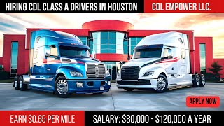 CDL Class A truck driver Jobs In Houston Texas USA  Trucking Jobs Salaries Benefits  Vlog [upl. by Hemingway]