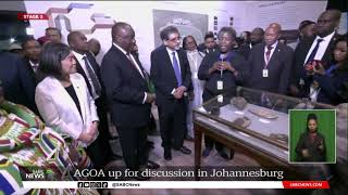 20th AGOA Forum  President Cyril Ramaphosa at the AGOA exhibition [upl. by Lundquist]