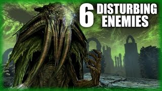 Skyrim  6 Disturbing Enemies [upl. by Alilad]