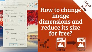 How to change image dimensions and reduce its size for free all steps  Easy way [upl. by Rebel]