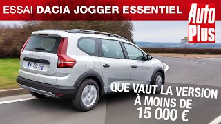 Essai Dacia Jogger Essentiel 2022  que vaut la version à moins de 15 000 € [upl. by Sherurd43]