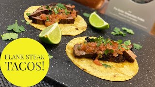 THE BEST FLANK STEAK TACOS  Weber Kettle  Gulf Coast Smoke [upl. by Welford509]