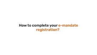 How to complete your emandate registration [upl. by Enyrb]