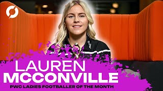 Armaghs rivalry with Donegal  PwC Ladies Footballer of the Month  LAUREN McCONVILLE [upl. by Melesa]