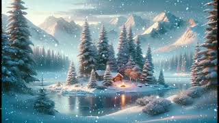 HD Cozy Snow Cabin  Ambient Background  3 Hours [upl. by Kenzi]