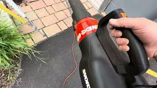 WORX WG520 12 Amp TURBINE 600 Electric Leaf Blower Review [upl. by Publias]