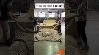 Yiao Home Textiles Raschel blanket sewing processhometextiles blanket factory raschelblanket [upl. by Liman634]