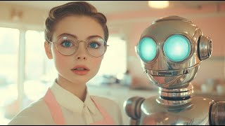 Women 1950s retrufuturism VintageAI Panavision 50 Retro scifi trailers [upl. by Alurta]