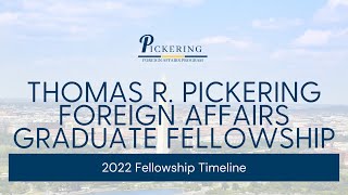 Fellowship Timeline  2022 Pickering Fellowship [upl. by Olbap]