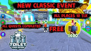 Classic Event Toilet Tower Defense Full guide Roblox [upl. by Edgar]