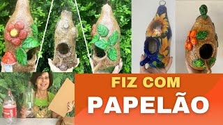 VEJA 5 Casinhas para Pássaros reutilizando papelão isopor e garrafas PET  DIY reciclagem [upl. by Eeuqram]