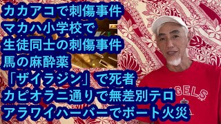 ハワイニュース 11112023：カカアコで刺傷事件、マカハ小学校で生徒同士の刺傷事件、馬の麻酔薬「ザイラジン」で死者、カピオラニ通りで無差別テロ、アラワイハーバーでボート火災 [upl. by Bishop]