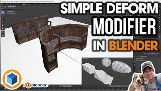 Using the SIMPLE DEFORM MODIFIER in Blender to Bend Twist and Taper Objects [upl. by Nylisoj]