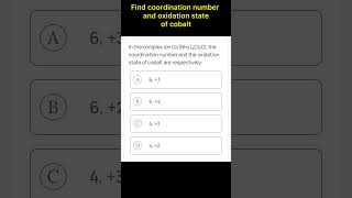 Find coordination number and oxidation state of cobalt [upl. by Eecats307]