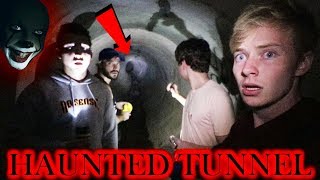 EXPLORING HAUNTED FAZE RUG TUNNEL  heard voices [upl. by Yovonnda]