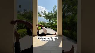 Practice Anywhere — Even Without a Mat yoga effort lightsonyoga asana challenge [upl. by Akinnej]