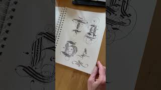 Cadels kalligrafie calligraphy lettering handwriting handmade art tutorial workshop [upl. by Yecnahc]