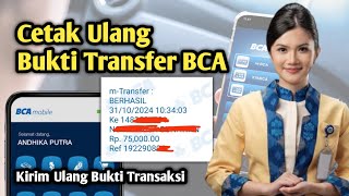 Cara Cetak Struk Transaksi M Banking BCA  Cara Melihat Bukti Transfer BCA Mobile [upl. by Notyal405]