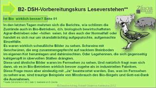 A2B1 Leseverstehen S01 Ist Bio wirklich besser [upl. by Ariet338]