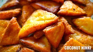 Crispy Coconut Nimki Recipe  Perfect Tea Time Snack  Easy amp Delicious Nimki Recipe [upl. by Manvil]