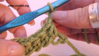 Learn to Crochet Half Double Crochet hdc Left Handed [upl. by Meean]