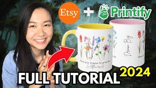 How to Start a Profitable Etsy Print On Demand Store with Printify  Beginners StepbyStep Guide [upl. by Yborian]