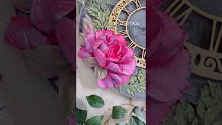 Sculpture paintingsculpture plasterwall clock diy floral sculptures [upl. by Forrester817]