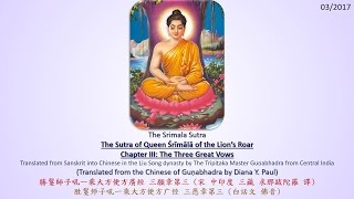 Srimala Sutra Ch3 The Three Great Vows Tathagatagarbha Sutras in English 1080P [upl. by Ambrosine477]