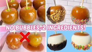 NO FAIL 2 INGREDIENT CARAMEL APPLES  Perfect Caramel Apples Every Time [upl. by Tabshey]