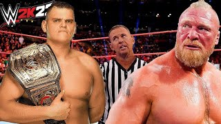 Brock Lesnar Vs Walter WWE 2k22 One On One Match [upl. by Karry235]