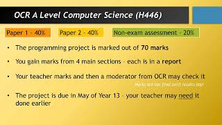 How Do I Complete the OCR A Level Computer Science NEA [upl. by Lizette]