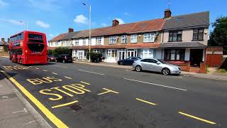 London BUS Ride 🇬🇧 Route 247  BARKINGSIDE to ROMFORD Station via Hainault Collier Row 🚌 [upl. by Landry192]