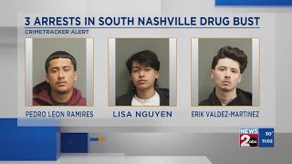 3 charged after drug bust off Briley Parkway [upl. by Eileek51]