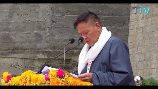 འབུམ་ལ་དགོན་ཐུབ་མཆོག་དགའ་ཚལ་གླིང་གི་འདུ་ཁང་གསར་པའི་དབུ་འབྱེད་མཛད་སྒོར་གསུང་བཤད་གནང་བ། [upl. by Dominic]