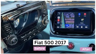 Fiat 500 Audio Upgrade Wireless CarPlay Android Auto DMX7722DABS fiat caraudio carplay [upl. by Laekcim]