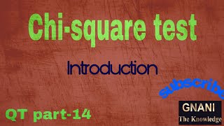 Introduction to Chisquare testQT part14 [upl. by Converse]