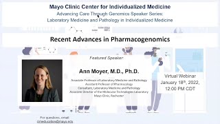 Recent Advances in Pharmacogenomics  Laboratory Medicine and Pathology in Individualized Medicine [upl. by Reamonn]