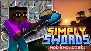 Minecraft SIMPLY SWORDS MOD  Minecraft Mods Showcase 1201 [upl. by Hacim674]