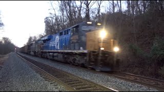 CSX Conrail Heritage leads E315 through Rippon [upl. by Ydnim]