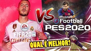 FIFA 20 x PES 2020  QUAL É O MELHOR JOGO [upl. by Algernon]