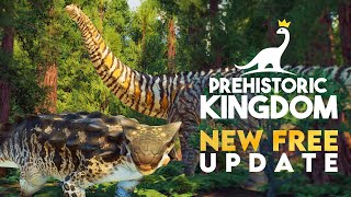 New Dinosaurs New Building Themes amp REDWOODS FREE Update Prehistoric Kingdom Update 12 [upl. by Any]