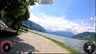 30 minute Indoor Cycling Workout Kaprun to Zell am See Austria Alps Garmin 4K [upl. by Slohcin]