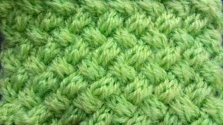 Punto Stuoia Doppia ai ferri  Double Wicker Knitting Stitch EN SUB [upl. by Lielos21]