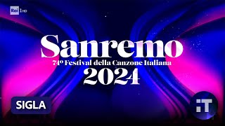 Rai 1 HD  Sigla Sanremo 2024  6 Febbraio 2024 [upl. by Leinehtan]