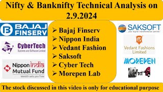 87 Bajaj Finserv Nippon India Vedant Fashion Saksoft Cyber Tech Morepen Lab Bajaj Finance TCT [upl. by Hnad]