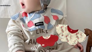 DIY Muslin Bib for Baby  Muslin Collar  Recycle Fabric Scraps [upl. by Raimundo269]