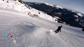 Skiing piste 6 in Kaltenbach Zillertal Austria [upl. by Eivol]